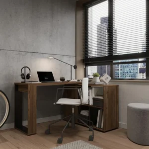 Escritorio en L Quadratta 72.5x126.4x109.5 cm Gales-negro